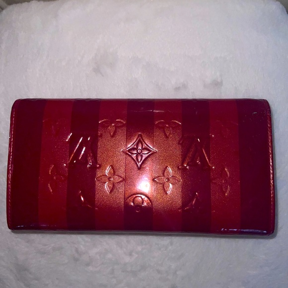 LOUIS VUITTON Vernis Portefeuille Sarah Rayeur Bifold Long Wallet M91716 - Picture 4 of 11
